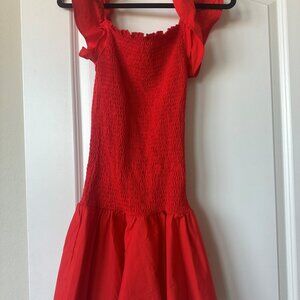 Zara Red Ruffle Dress